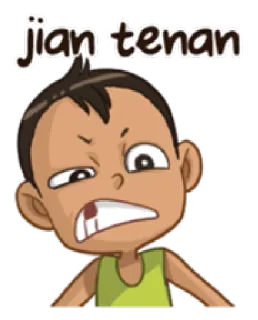 😡 jian tenan Desenho animado, Expressão, Irritado, Personagem, Jian Tenan telegram sticker