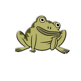 🙉 grenouille, animal, dessin animé, amphibien, vert, mignon telegram sticker