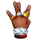 🎁 ręka, pierścionki, biżuteria, znak pokoju, gest, palce telegram sticker
