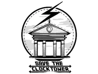 🕰 SAVE THE CLOCKTOWER часовая башня, сохранить, молния, здание, архитектура telegram sticker