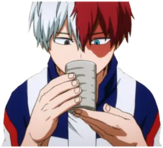 🍵 Shoto Todoroki My Hero Academia 动漫, 漫画, 英雄, 饮料, 怪癖 telegram sticker