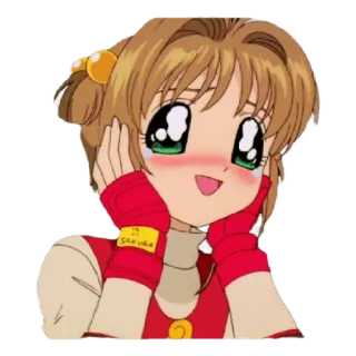🎈 Sakura Kinomoto Cardcaptor Sakura SAKURA Anime, Manga, Cardcaptor Sakura, Sakura Kinomoto, Carino, Kawaii telegram sticker