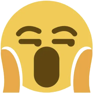 😒 yawn, emoji, sleepy, tired telegram sticker