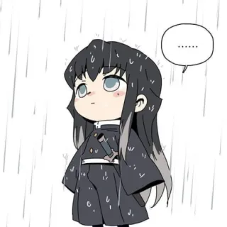 ☁️ Muichiro Tokito Demon Slayer ...... Anime, Manga, Demon Slayer, Muichiro, Tokito, Hujan telegram sticker