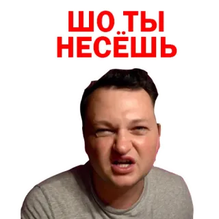🤨 ШО ТЫ НЕСЁШЬ telegram sticker