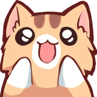 😻 chat, mignon, joyeux, autocollant, animal, dessin animé telegram sticker