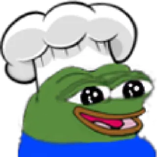 😁 Pepe the Frog เปเป้, กบ, เชฟ, มีม whatsapp sticker