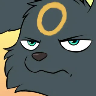 😕 Umbreon Pokemon telegram sticker