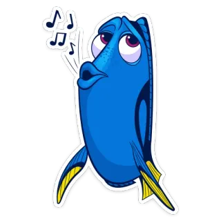 🎼 Dory Finding Nemo Dory, Finding Nemo, fish, cartoon, animated, Disney telegram sticker