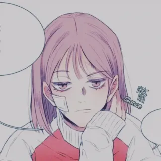 🏳️‍⚧️ Glance Anime, Donna, Ragazza, Triste, Cerotto telegram sticker