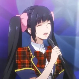 ♣️ anime, character, idol, microphone, performance, girl telegram sticker