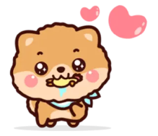 🥰 słodkie, pies, serca, kawaii, zwierzę, naklejka telegram sticker