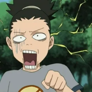 🎼 Shikamaru Nara Naruto Anime, Dibujos animados, Enojado, Gritando, Shikamaru, Naruto whatsapp sticker