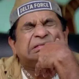 😂 Brahmanandam DELTA FORCE brahmanandam, funny, reaction, delta force, meme, actor, telugu cinema telegram sticker
