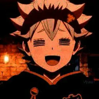 😁 Asta Black Clover Anime, Mangá, Black Clover, Asta, Desenho animado, Personagem, Sorrindo telegram sticker