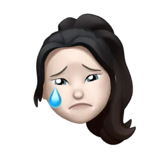 🎡 emoji, chorando, triste, lágrima, mulher, avatar telegram sticker