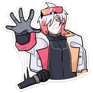 ⛔️ Anime, Manga, Personage, Microfoon, Zanger telegram sticker