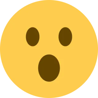 😮 emoji, shocked, astonished, surprise, emotion, facial expression telegram sticker