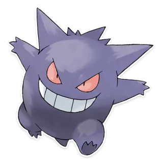 😈 Gengar Pokemon 宝可梦, 耿鬼, 幽灵, 怪物 whatsapp sticker