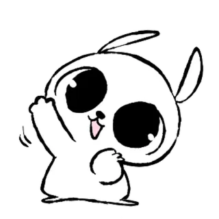 💞 mono, animal, conejo, dibujos animados, dedo corazón, gesto, ofensivo whatsapp sticker