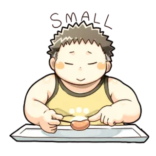 😀 SMALL food, eating, cartoon, cute, illustration telegram sticker