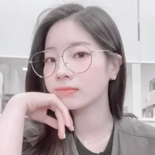 🎂 woman, portrait, glasses, person, face, selfie telegram sticker