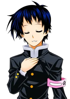 😌 会 Anime, Estudiante, Japonés, Uniforme, Escuela, Manga, Chico telegram sticker