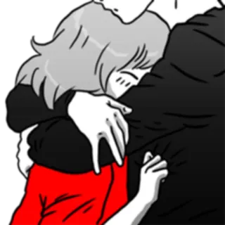 💑 abbraccio, amore, coppia, affetto, romanticismo telegram sticker