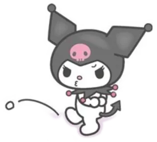 🦵 Kuromi Kuromi, Sanrio, Desenho animado, Anime, Bonito, Caveira, Diabo telegram sticker