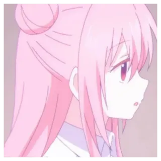 🩹 Anime, Różowe włosy, Słodkie, Dziewczyna whatsapp sticker