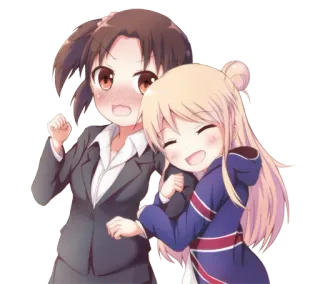 ❤ Anime, Mädchen, Freundschaft, Cartoon telegram sticker