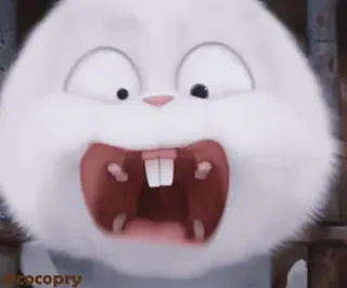 😈 Snowball The Secret Life of Pets bunny, rabbit, animal, cute, cartoon telegram sticker