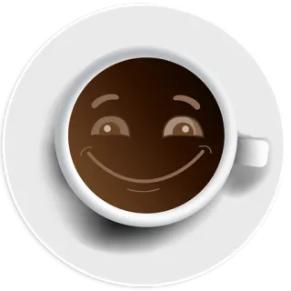😊 coffee, cup, smile, drink, beverage, caffeine, hot drink, smiley face telegram sticker