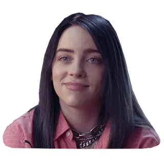 🙂 Billie Eilish Billie Eilish, นักร้อง, เพลง, ป๊อป, คนดัง, ภาพเหมือน telegram sticker