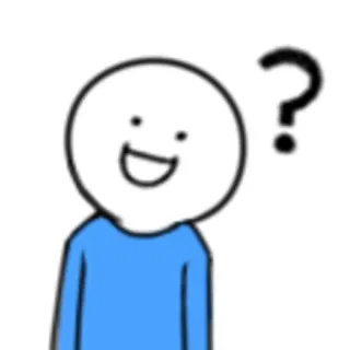❓ question, confused, stick figure, doubt whatsapp sticker