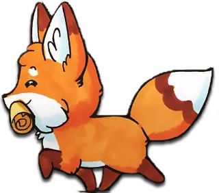 📠 лиса, животное, милый, свиток whatsapp sticker