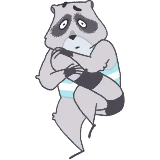 😦 raccoon, sad, hugging, lonely, pride, lgbt telegram sticker