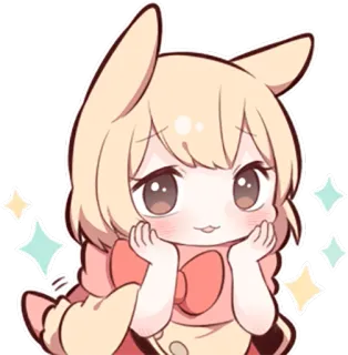 ✨ 애니메이션, 카와이, 귀여운, 반짝이, 치비, 만화 telegram sticker