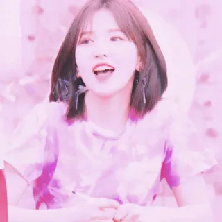 🐚 femme, personne, portrait, kpop, fille, féminin, souriant whatsapp sticker