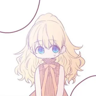 🍼 Anime, Garota, Bonita, Desenho animado, Chibi, Loira telegram sticker