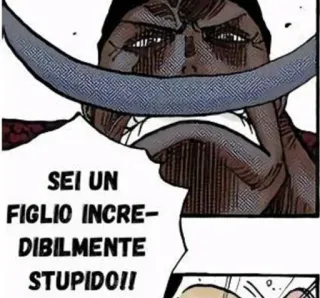 🧠 Whitebeard One Piece SEI UN FIGLIO INCREDIBILMENTE STUPIDO!! anime, one piece, whitebeard, beleidigung, dumm telegram sticker