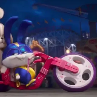 🐰 Snowball The Secret Life of Pets coniglio, cartone animato, animale, bici, animato, coniglietto whatsapp sticker
