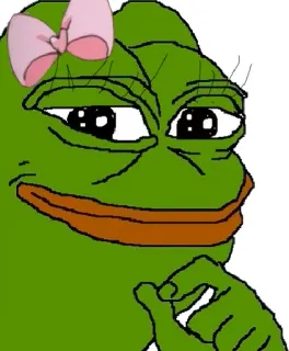 ☺️ Pepe the Frog Pepe, grenouille, mème, mème internet, dessin animé telegram sticker