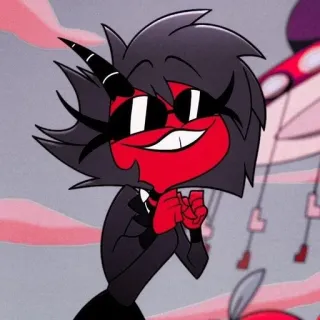 😎 Moxxie Helluva Boss Helluva Boss, Moxxie, kreskówka, postać telegram sticker