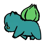 🚶 Bulbasaur Pokemon pokemon, bulbasaur, tipo planta, pokemon inicial, lindo, dibujos animados, videojuego whatsapp sticker