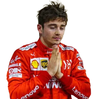 🙏 Charles Leclerc charles leclerc, formule 1, pilote, course, ferrari whatsapp sticker
