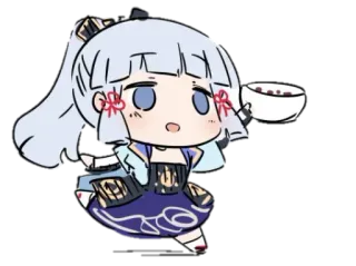 🏃‍♀ Ayaka Genshin Impact Anime, Chibi, Spiel, Süß, Genshin Impact, Ayaka, Kawaii telegram sticker