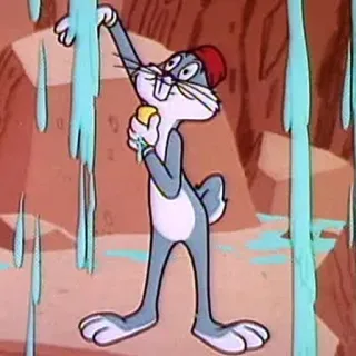 💦 Bugs Bunny Dessin animé, Lapin, Douche, Glace, Looney Tunes telegram sticker