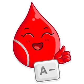 🅰 A- blood type, A negative, blood, medical, health telegram sticker