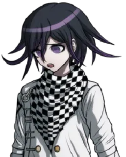 😞 Kokichi Oma Danganronpa V3: Killing Harmony Anime, Jeu vidéo, Kokichi Oma, Danganronpa, Personnage, Cheveux noirs, Yeux violets whatsapp sticker